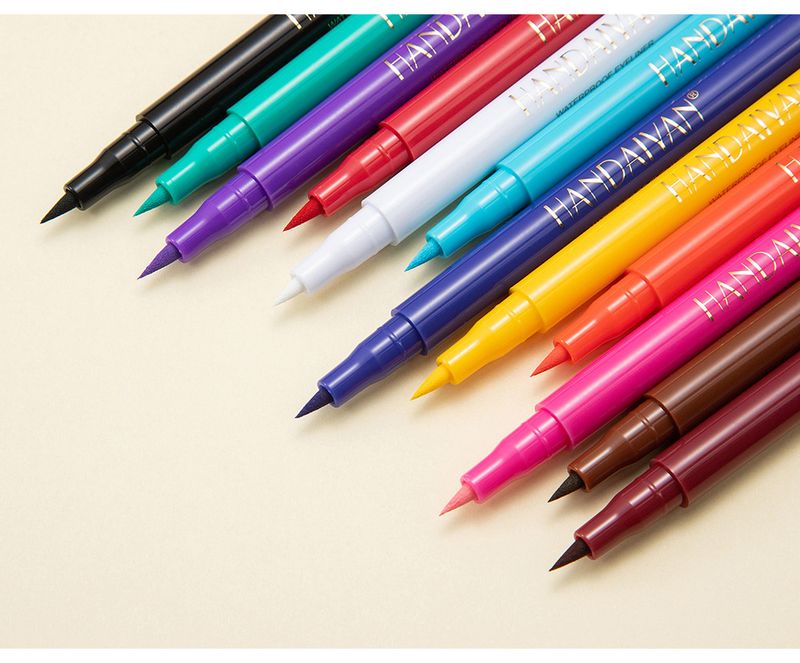 esplosivo handaiyan12 colore opaco asciugatura rapida non facile da sbiadire eyeliner colorato set trucco performance_voghion.com