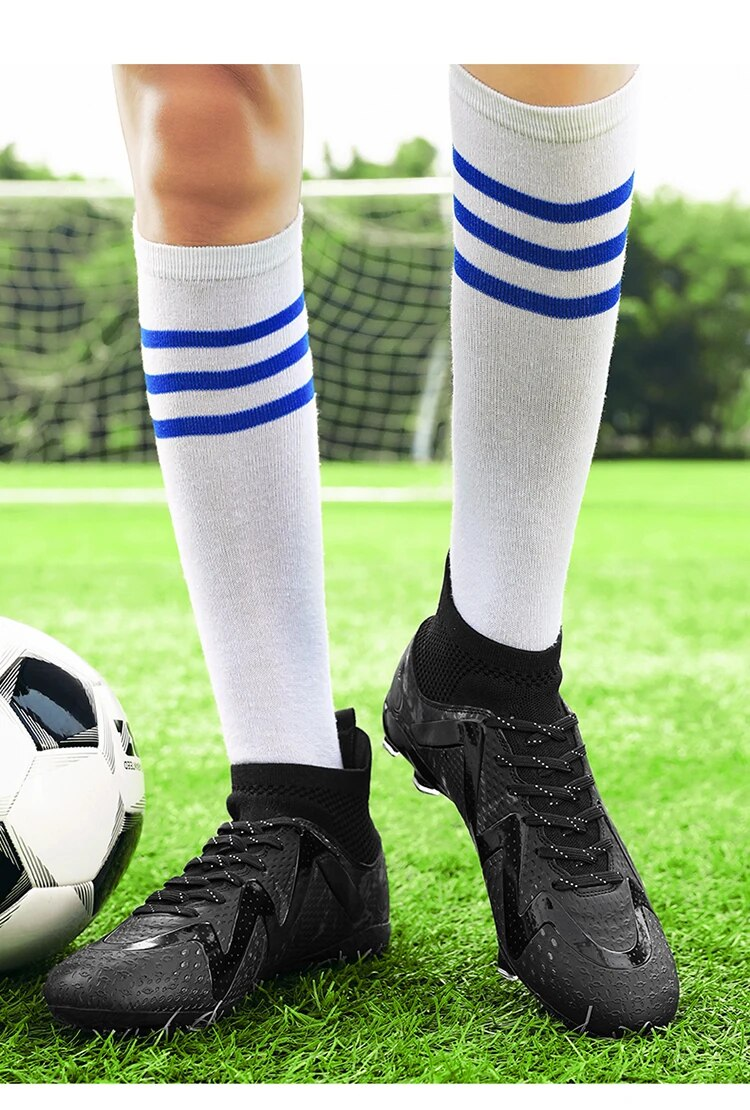 33.–46. izmēra augstpapēžu futbola apavi AG/TF, bērnu un zēnu īpaši viegli futbola apavi ar kedām_voghion.com