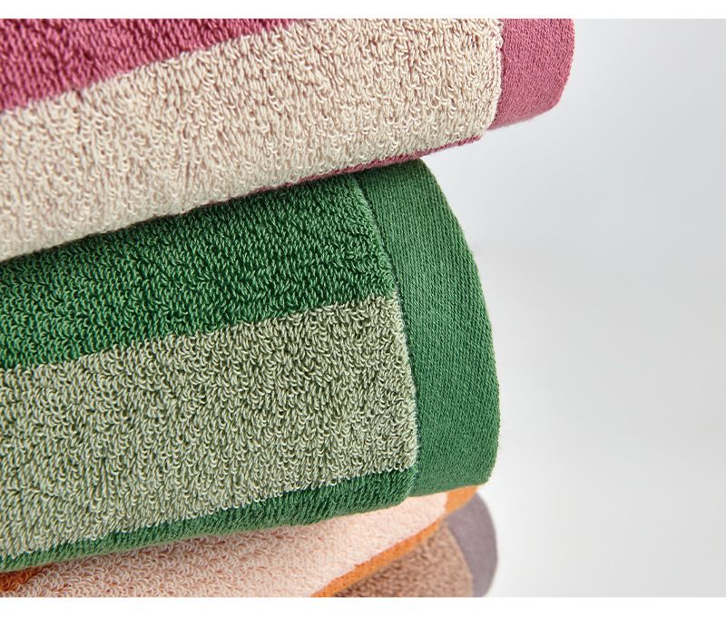 Striped Cotton Beach Towel - 70x140cm Large Bath Towel For Adults, Unisex Quick-Dry Towel (Multi-Color)_voghion.com