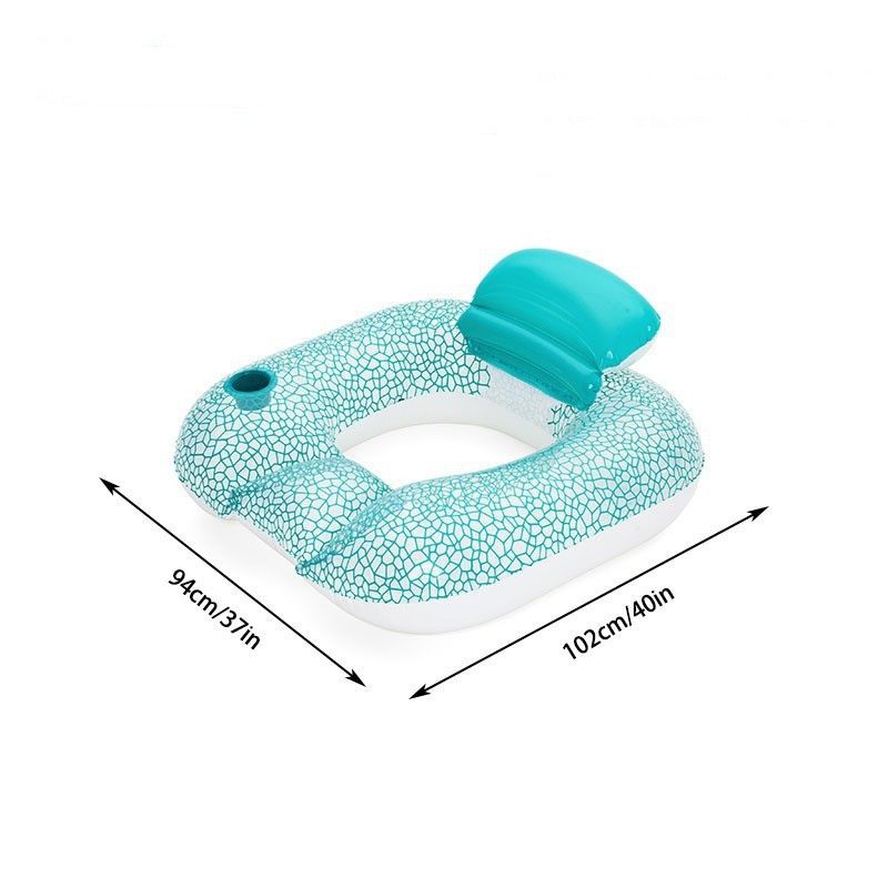 Extra Large Double Rainbow Water Chair Inflatable Bed Swim Ring Single Floating Air Cushion Ride Vacation Shooting_voghion.com