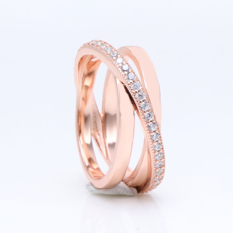 Rose Gold Pavé Pave Versetzt Drei Ring Wrap Ring Frauen Heißer Hohl Wrap Weiß Kupfer Ring Frauen_voghion.com