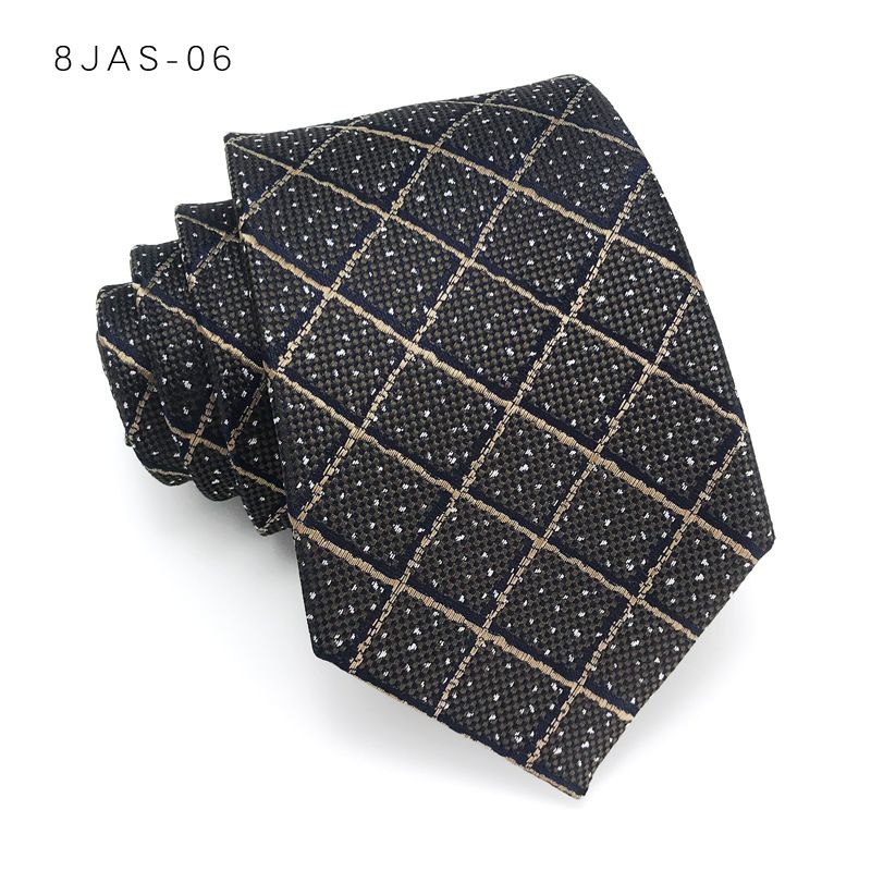 Stropdas heren herfst- en winterformeel zakelijk overhemd champagne koffie bruin kastanje donkere kleur werkpersoneel met de hand bedrukt 8CM_voghion.com