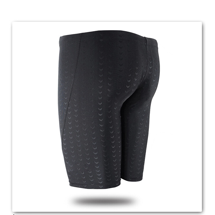 Man's clothing Men's quick-drying imitation sharkskin swimming trunks Breathable plus size boxer quarter swimming trunks_voghion.com