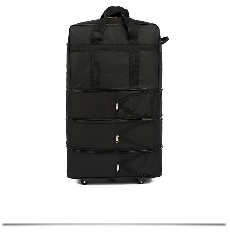 Opvouwbare tas voor twee doeleinden Grote capaciteit met stille wielen Back Pull Oxford stoffen bagagetas Reistas Luchtverzending_voghion.com