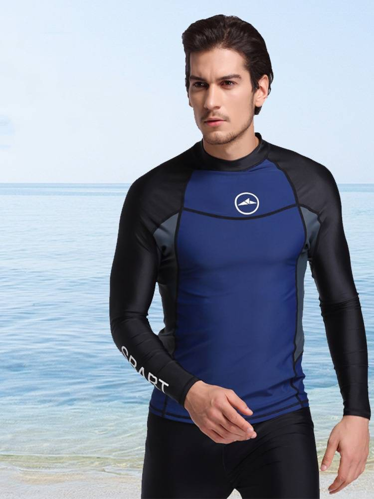 Diving Suit, Long-sleeved Swimsuit, Sun-protective Jellyfish Suit, Two-piece Men's Snorkeling And Surfing Suit, Quick-drying Top_voghion.com