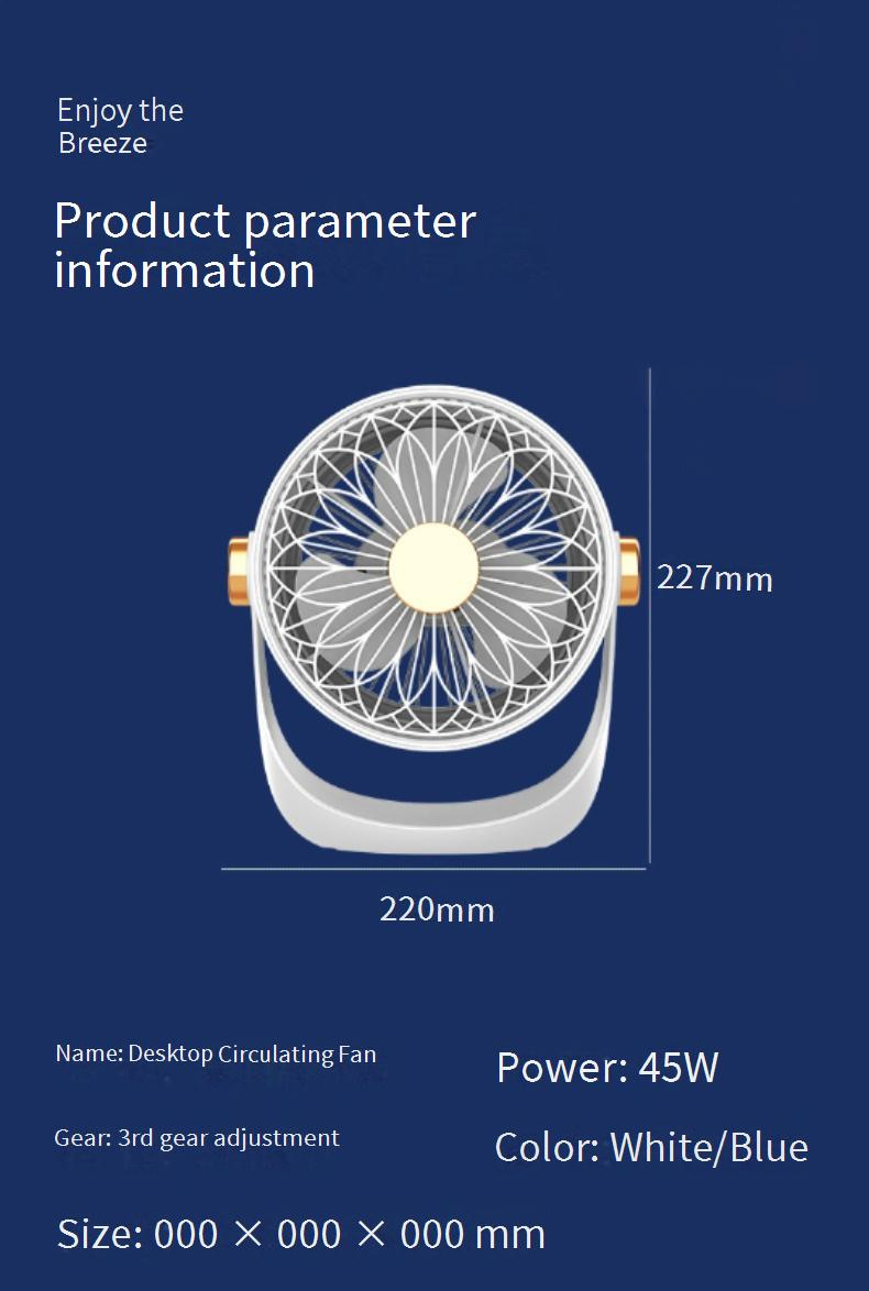 Ventilatore pieghevole a 100 velocità, ricaricabile tramite USB e montabile a parete (ventilatore portatile da scrivania per ufficio/dormitorio, ultra silenzioso, con inclinazione regolabile)_voghion.com