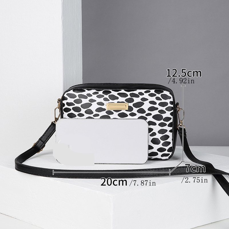 Retro-Trend Leopardenmuster Damentaschen Paillettenverzierte Damen-Umhängetasche_voghion.com