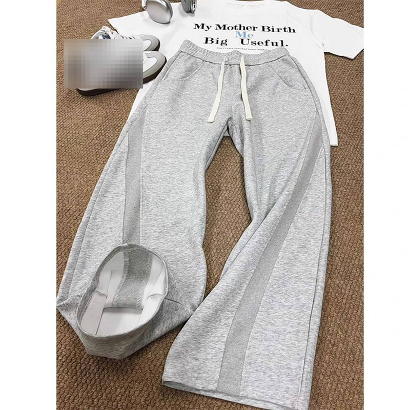 Herren Retro-Streifen-Jogginghose – Straight Fit Casual Joggers (Schwarz/Hellgrau/Weiß-Grau, M-XXXL)_voghion.com