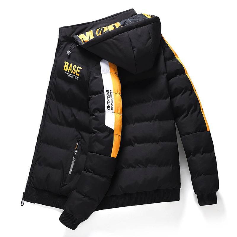 Men's Clothing Reversible Winter Jacket - Korean Style Thickened Hooded Coat, Lightweight & Warm, Dual-Wear Design For Casual & Streetwear_voghion.com