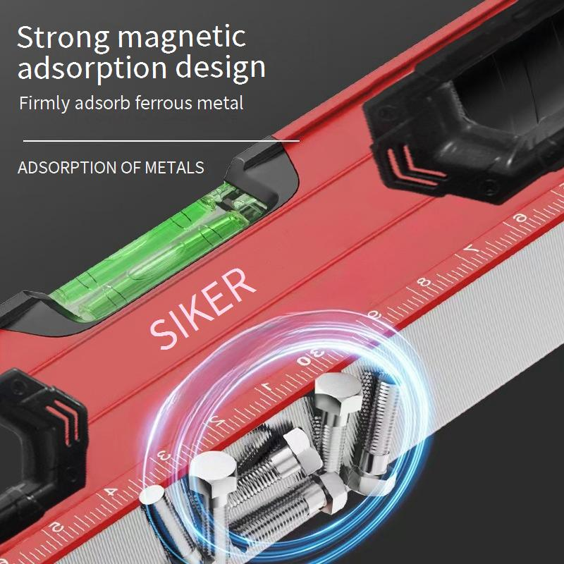 Nivel magnético profesional de aluminio: regla de medición de alta precisión de 300 mm y 600 mm para una alineación horizontal y vertical perfecta._voghion.com