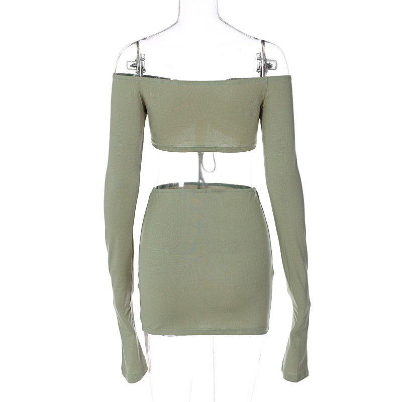 Ženski modni seksi top s vezicama, uski kroj, polusuknja_voghion.com
