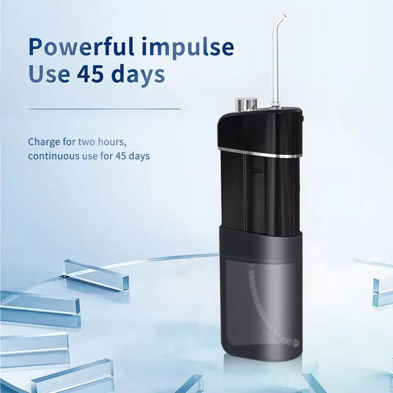 Mini Irrigatore Orale USB Ricaricabile Flosser Portatile Dentale Jet 200ml Serbatoio Acqua Impermeabile Denti Power Cleaner_voghion.com