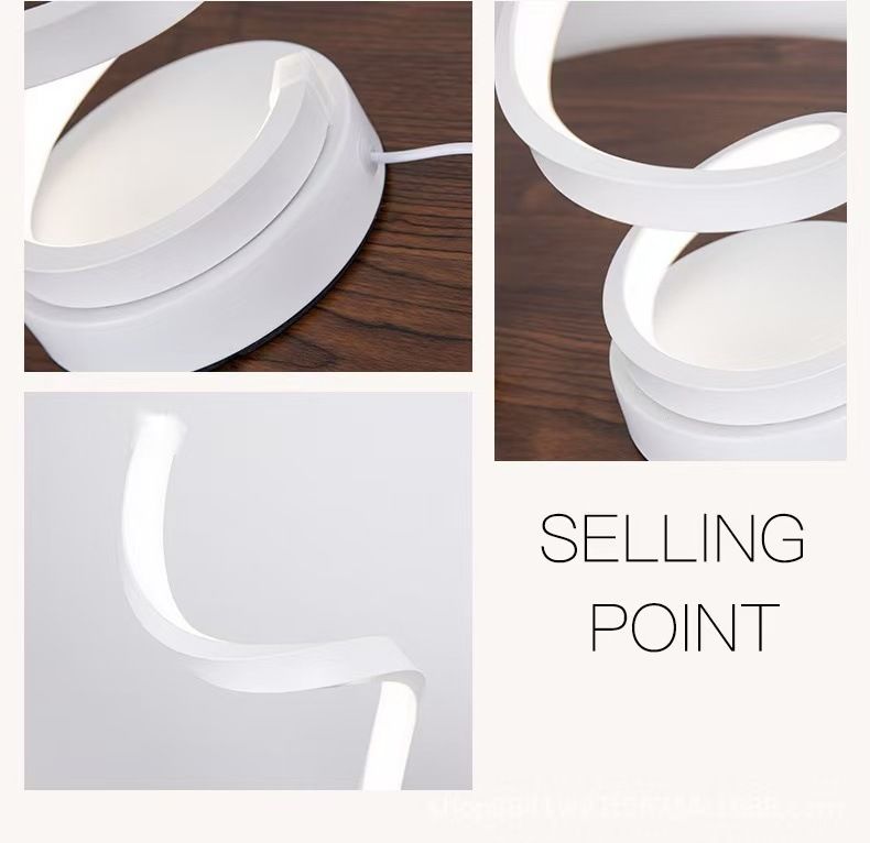 Small Whirlwind Spiral Decorative Atmosphere Table Lamp Modern LED Bar Creative Warm Romantic Bedside Night Light Gift_voghion.com