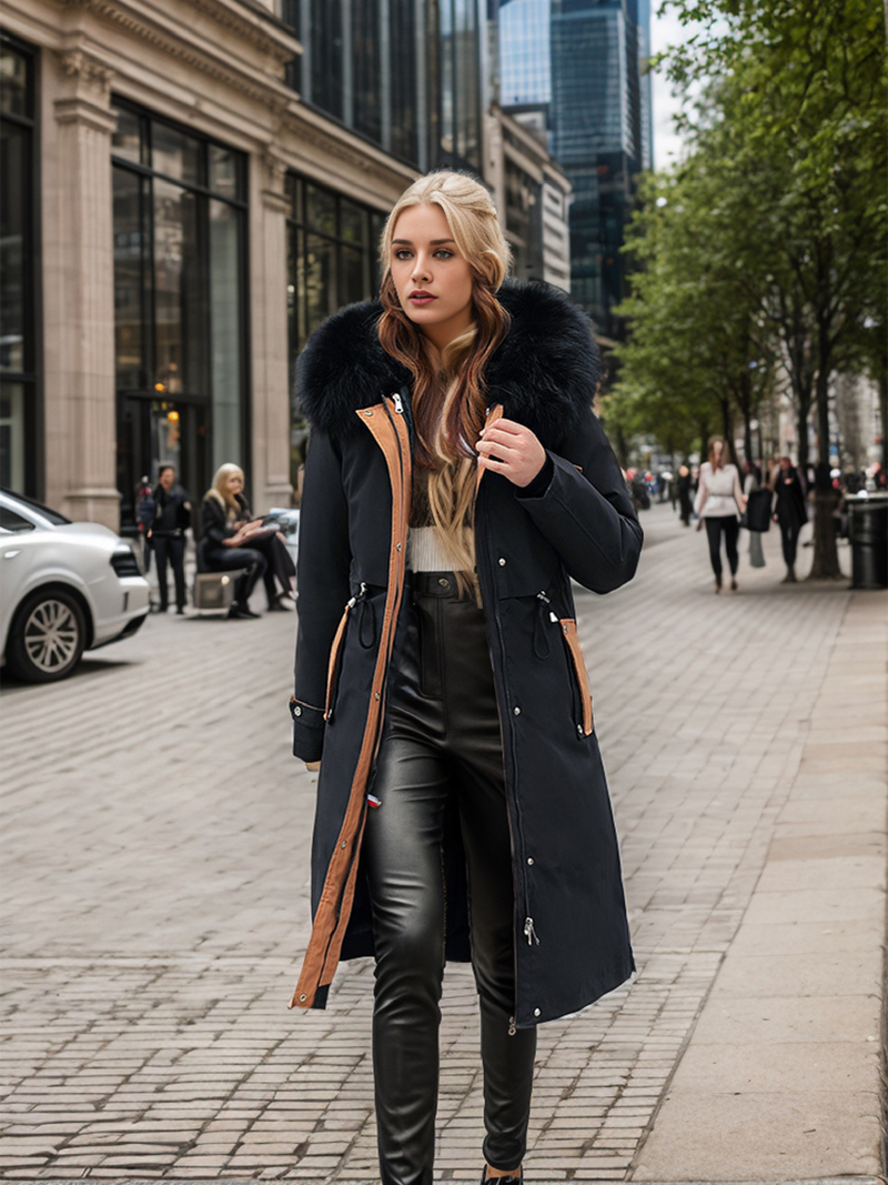 Women's winter new long women's cotton-padded jacket and lamb wool warm coat._voghion.com
