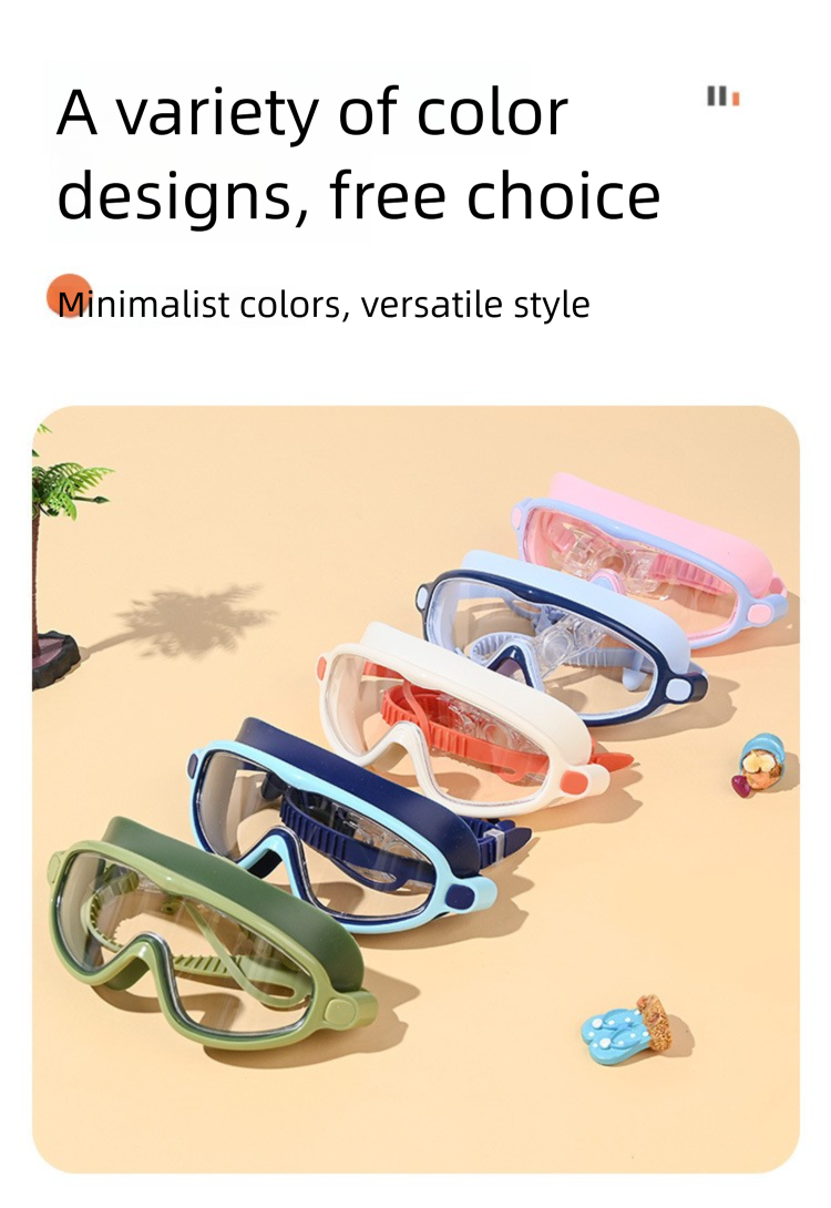 Universelle Schwimmbrille für Erwachsene für Männer und Frauen, HD-wasserdicht, beschlagfrei, großer Rahmen mit Ohrstöpseln, professionelles Schwimmen_voghion.com