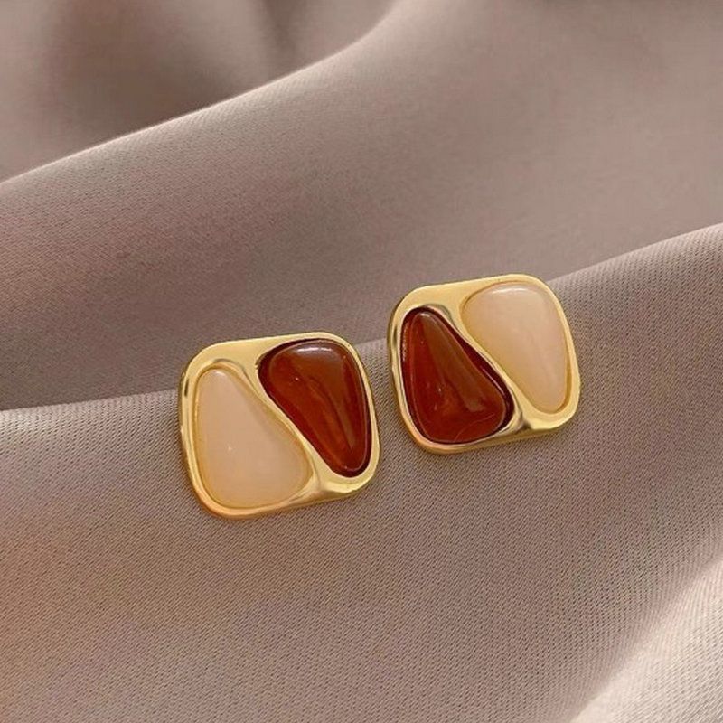 Orecchini in argento con ago esagerato e geometrico per donna, eleganti e leggeri, in metallo di alta qualità, di lusso e alla moda._voghion.com