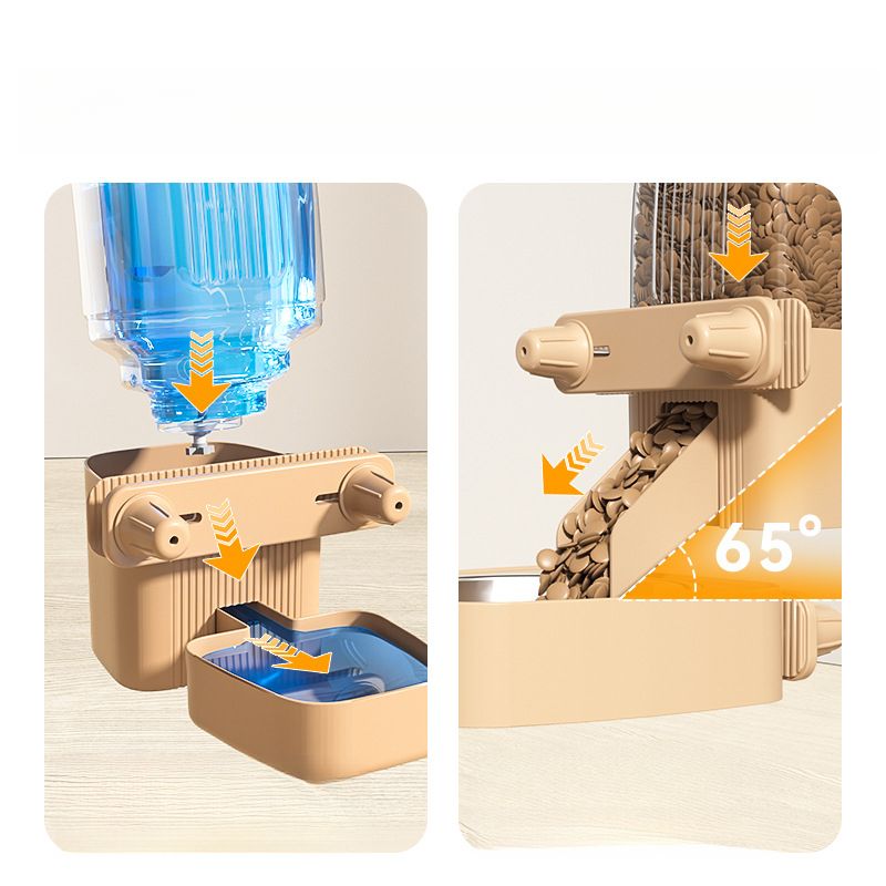 Hondendispenser, kattendrinkbak, automatische voerbak, dikke en dunne kooi, hangende waterfles voor tweeërlei gebruik, huisdierbenodigdheden_voghion.com