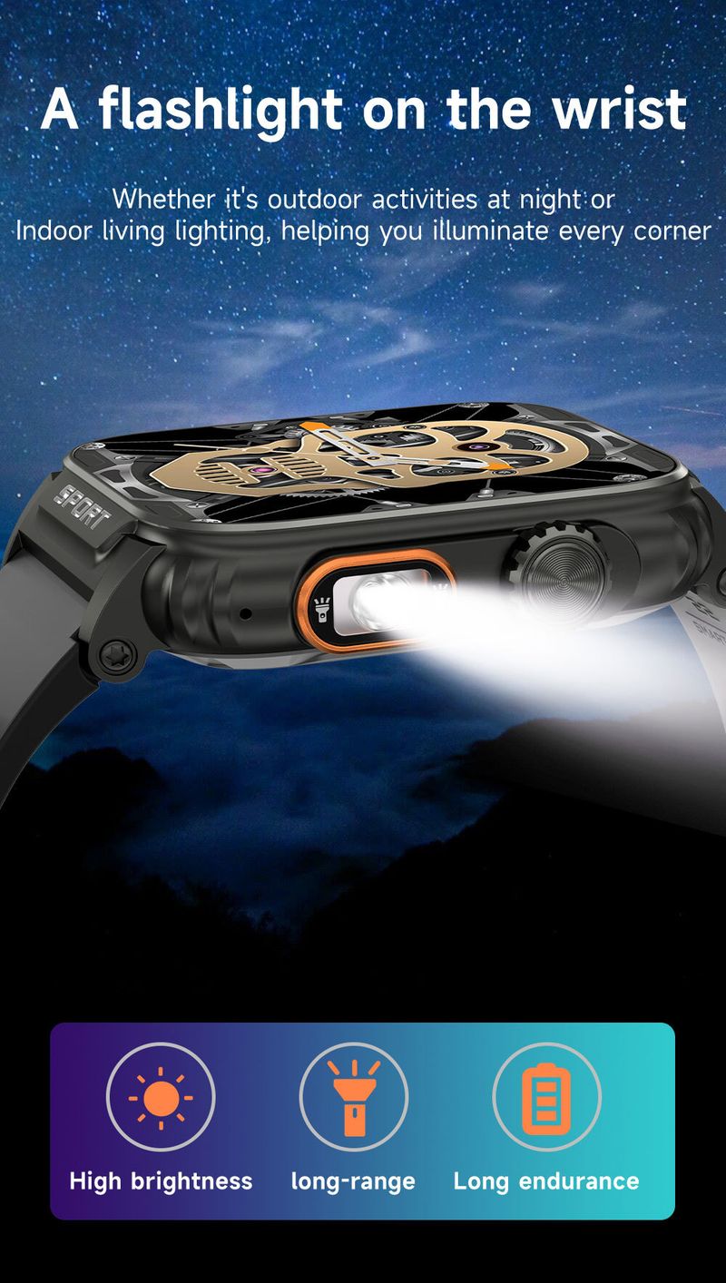 Multi Functional Outdoor Sports Smart Watch For Men Blood Pressure And Heart Rate Health Smart Watch_voghion.com