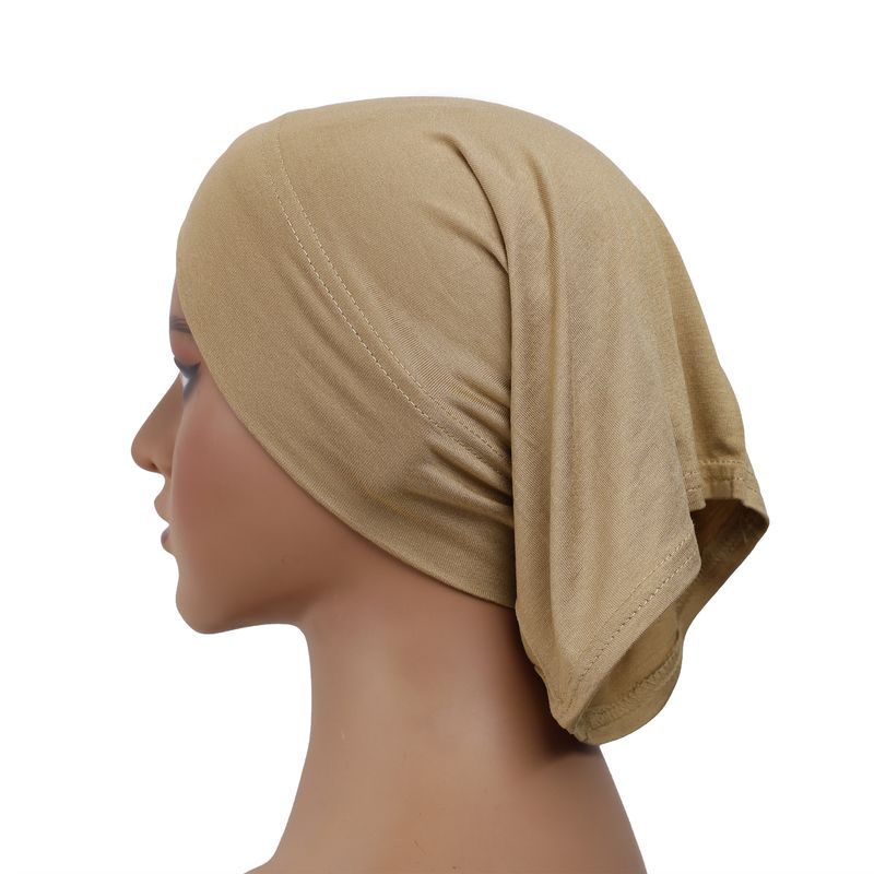 Turbante de algodón mercerizado para mujer: hiyab suave de primera calidad para mujeres musulmanas_voghion.com
