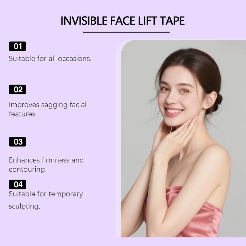 Viareline Invisible Face Beautify Contour Feuchtigkeitsspendende Gesichtspflege V Line Lift Patch_voghion.com