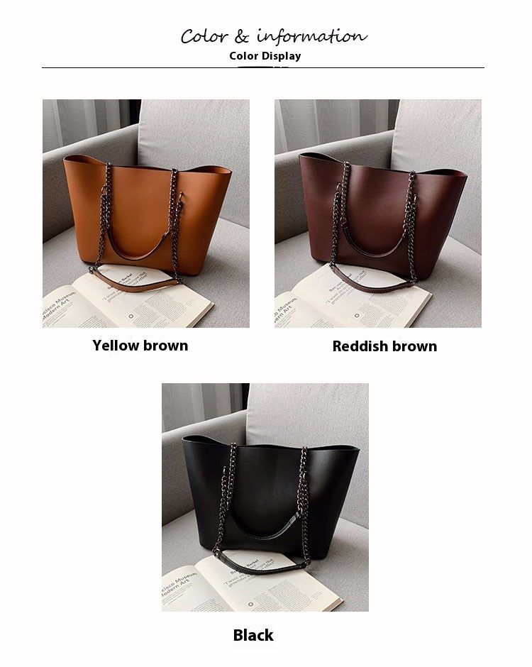 2024 Winter New Women's Bag Retro Tote Bag Simple Style Large Capacity Handheld Shoulder Bag_voghion.com