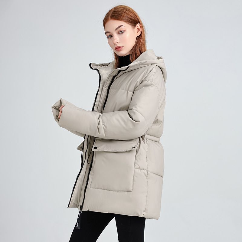 Women's Clothing Women's Oversized Puffer Jacket - Hooded Winter Coat With Quilted Detailing_voghion.com