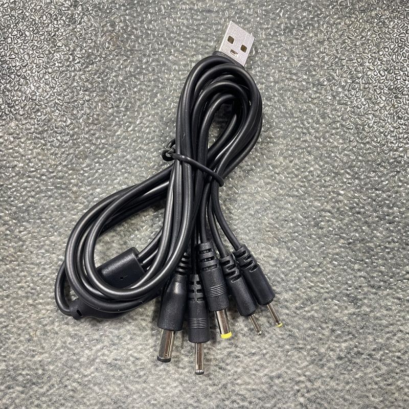 Câble de charge Digitex 1 à 5 broches DC2.0/2.5/3.5/4.0/5.5D, multifonctionnel, à tête ronde, universel pour haut-parleur et lampe de bureau._voghion.com