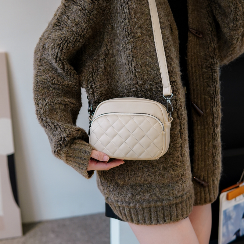 Bolsa casual de alta qualidade para mulheres 2023 nova moda couro macio losango ombro único bolsa para câmera mensageiro_voghion.com