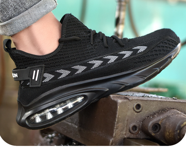 Scarpe da uomo leggere e comode con puntale in acciaio, antiforatura, resistenti all'usura, traspiranti e deodoranti, scarpe da lavoro per cantieri edili_voghion.com