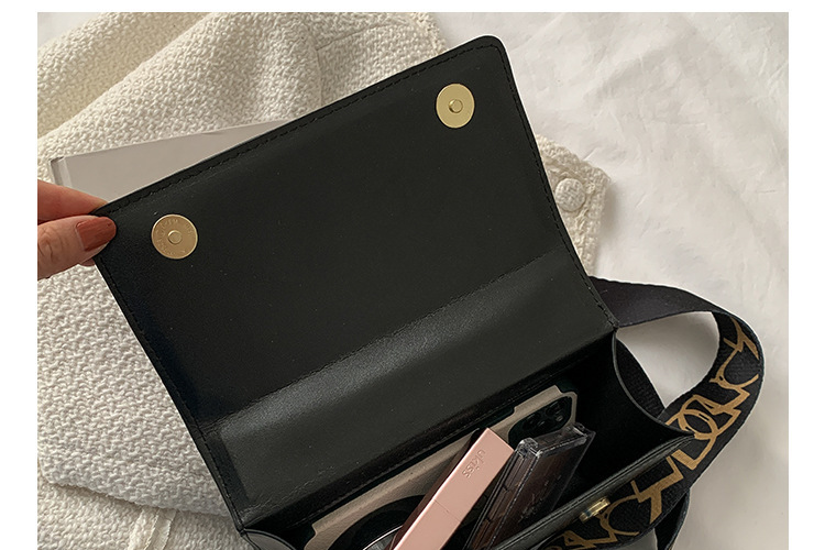 Mini borsa semplice casual borsa moda nuova retrò personalità tracolla larga borsa a tracolla elegante catena spessa piccola borsa_voghion.com