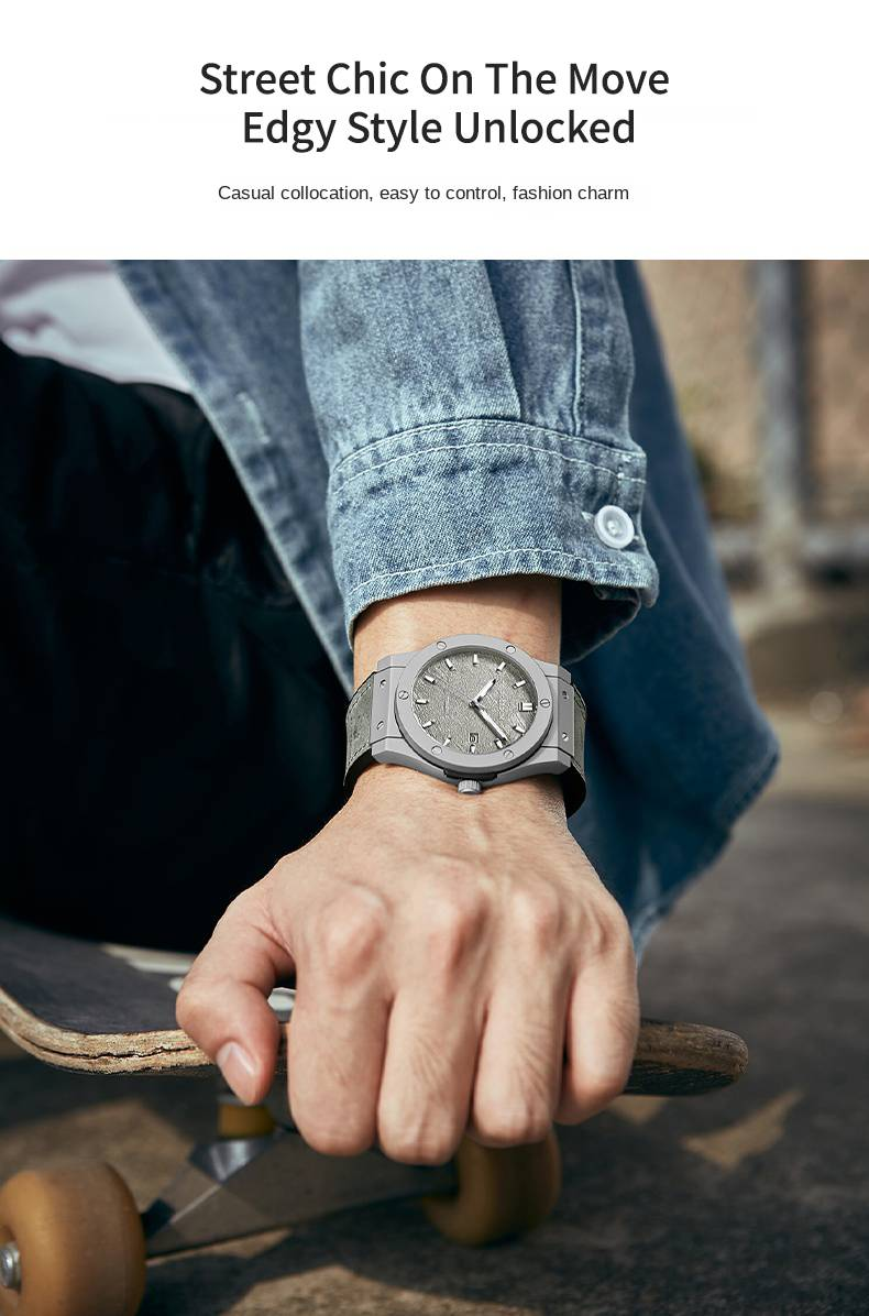 Explorer Series - Multi-functional Sier Luminous Dial Genuine Leather Strap Stylish Minimalist Versatile Men's Nical_voghion.com