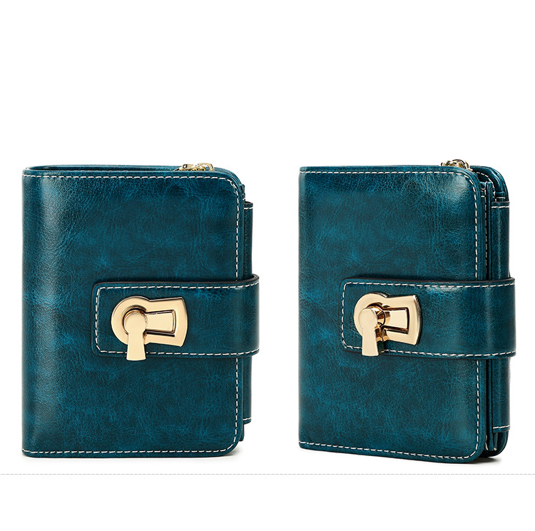 Women's Wallet & Men's Wallet Rfid Anti-theft Brush Ladies Wallet Zipper Wallet Coin Purse Lock Short Wallet_voghion.com