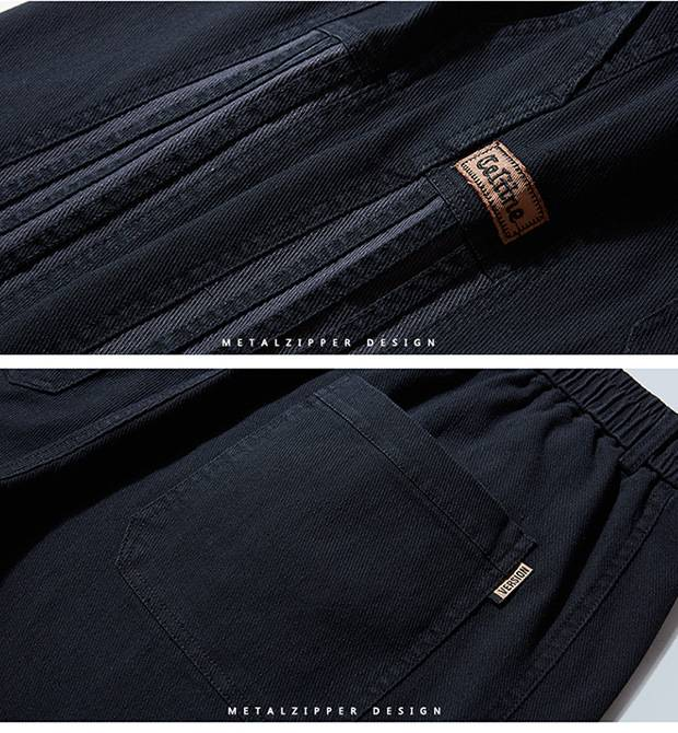 Men's Clothing Plus Size Stretch Jeans Loose All Match Pants Elastic Waist_voghion.com