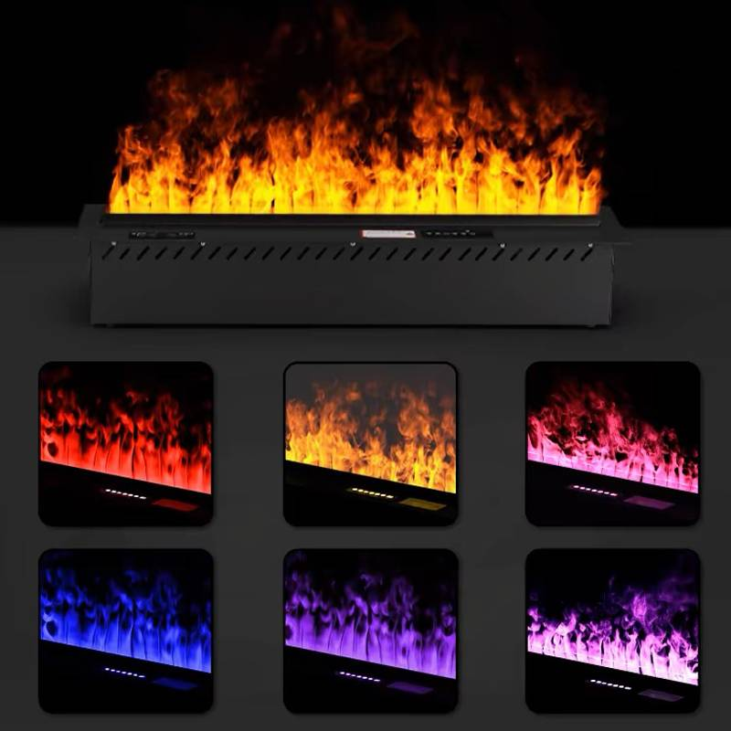 Smart Home 3D Fireplace Water Steam Humidifier LED Decorative Flame TV Wall Sound Of Firewood Cracking Vapour Electric Fireplace_voghion.com