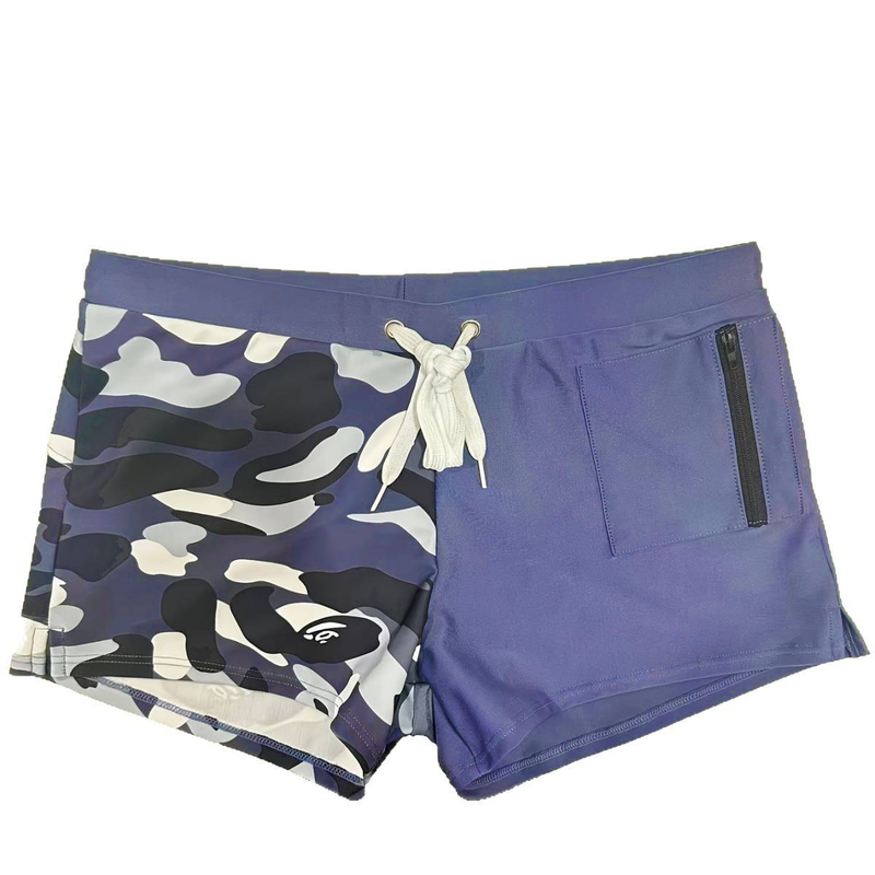 Herrenbekleidung Neue Camouflage Nähte Herren Schwimmen Strand Strumpfhosen Seitlicher Reißverschluss Tether Spot_voghion.com