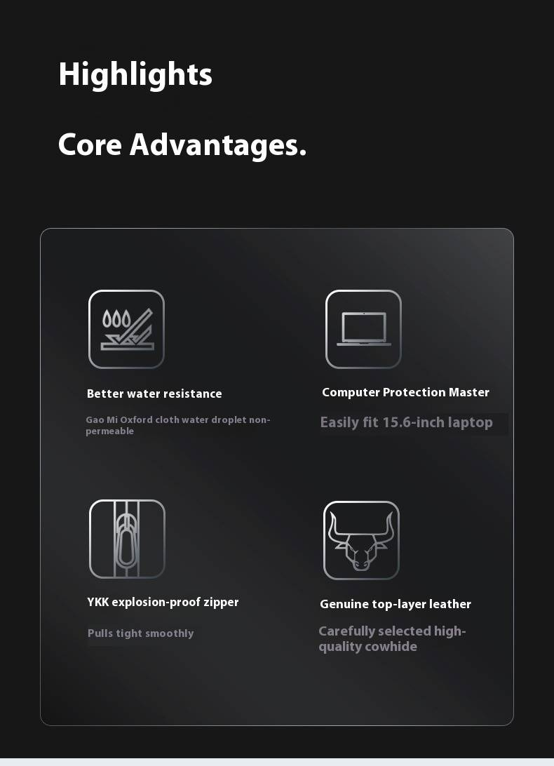 Genuine Leather Men's Backpack Casual Business Travel First Layer Cowhide Computer Commuter Backpack_voghion.com