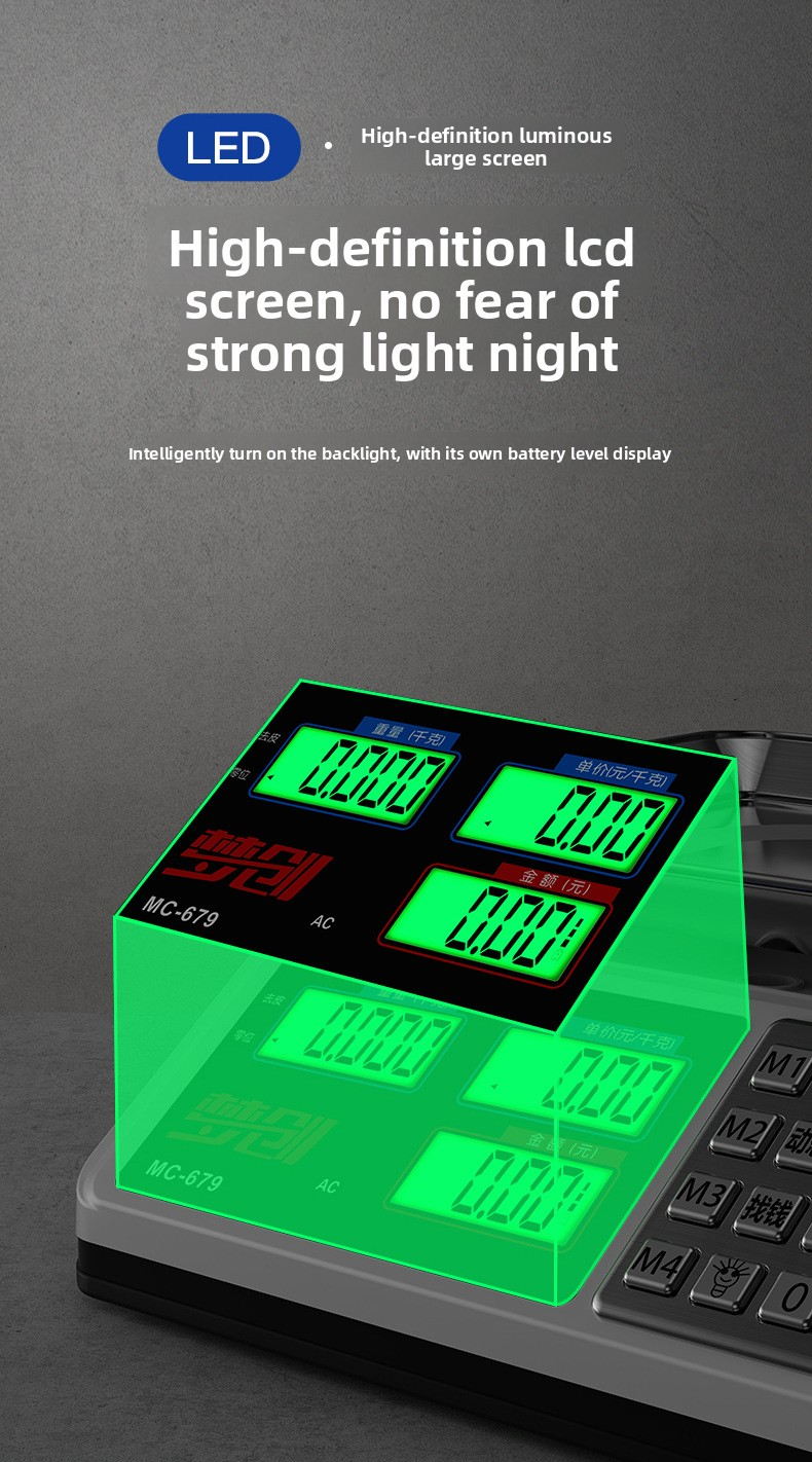 30kg Digital Commercial Scale – Heavy-Duty Platform Scale With LCD Display, Dual Power Options (AC/DC/Dry Battery), Anti-Slip Design_voghion.com