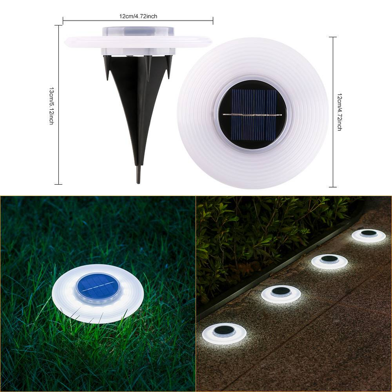 Luci solari da giardino per esterni, luci da terra a LED impermeabili per cortile, prato, vialetto - Bianco caldo/Bianco freddo (2 opzioni)_voghion.com