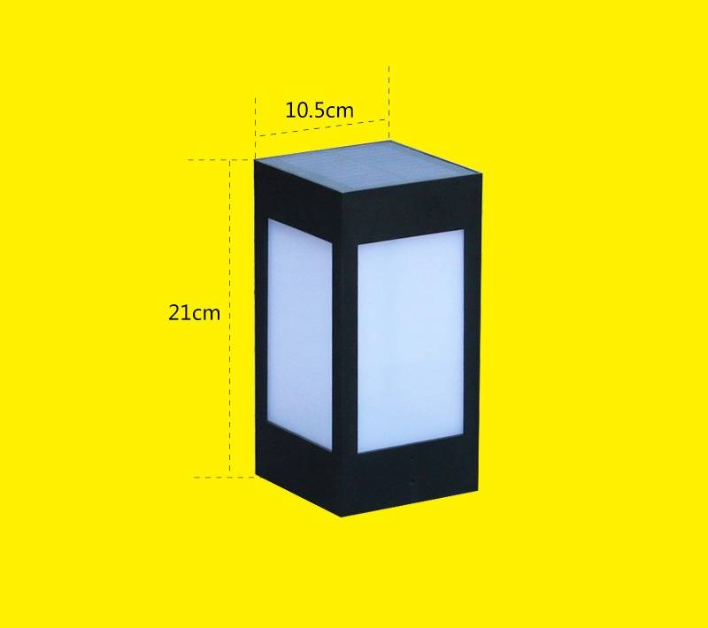 Luci da parete per esterni alimentate a energia solare, luci da giardino, luci a colonna quadrate impermeabili per cortili, ville e vialetti_voghion.com