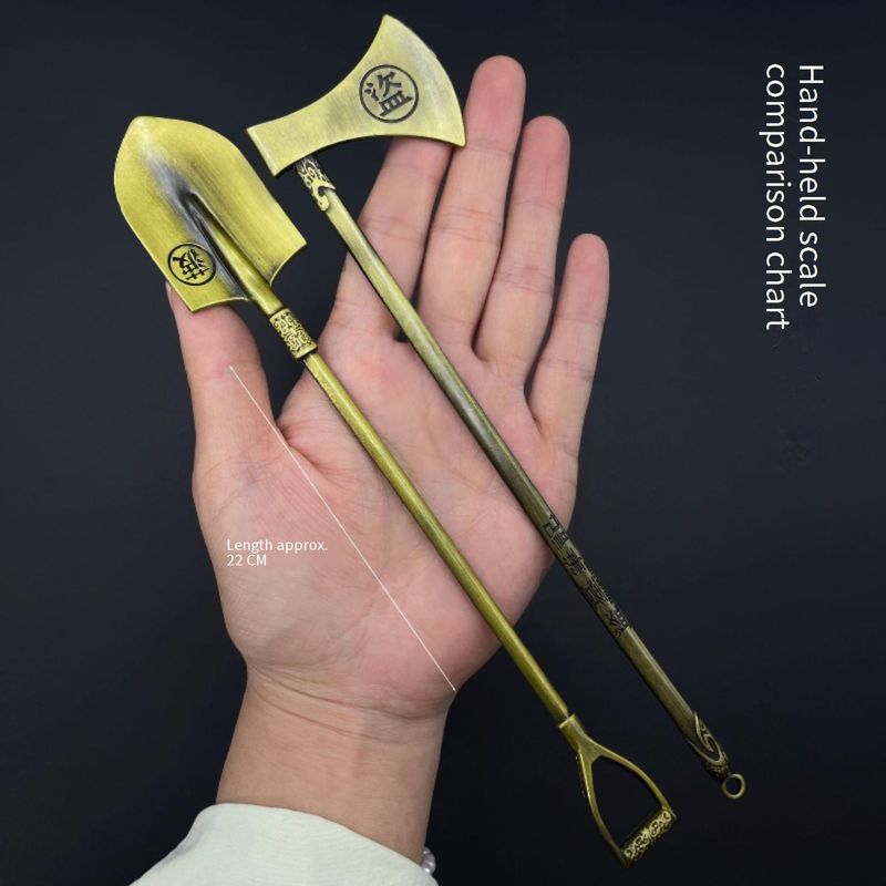 Tomb Explorer Collectible Set - Zinc Alloy Luoyang Spade Tools With Miniature Replicas (5-Piece Set)_voghion.com