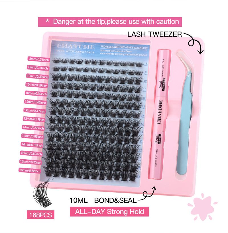 DIY Single Tuft Of Loose False Eyelashes, Naturally Thick And Mixed With Segmented 8-16mm Eyelashes_voghion.com