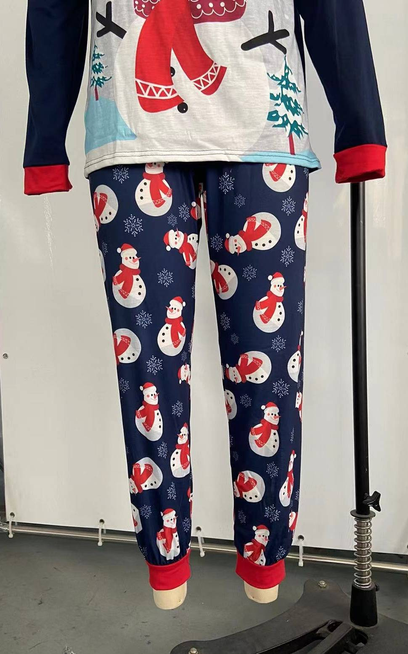 Christmas Family Matching Pajama Set – Soft Polyester Sleepwear For Adults & Kids (S-3XL, Toddler 3-24M, Unisex Holiday Print)_voghion.com