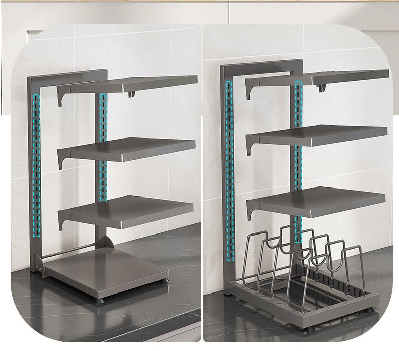 Unter der Spüle Topf Lagerregal Schrank Arbeitsplatte mehrschichtiges Vorbereitung Topf Abdeckung Rack einstellbare Home Multi-Layer Küche Topf Rack_voghion.com
