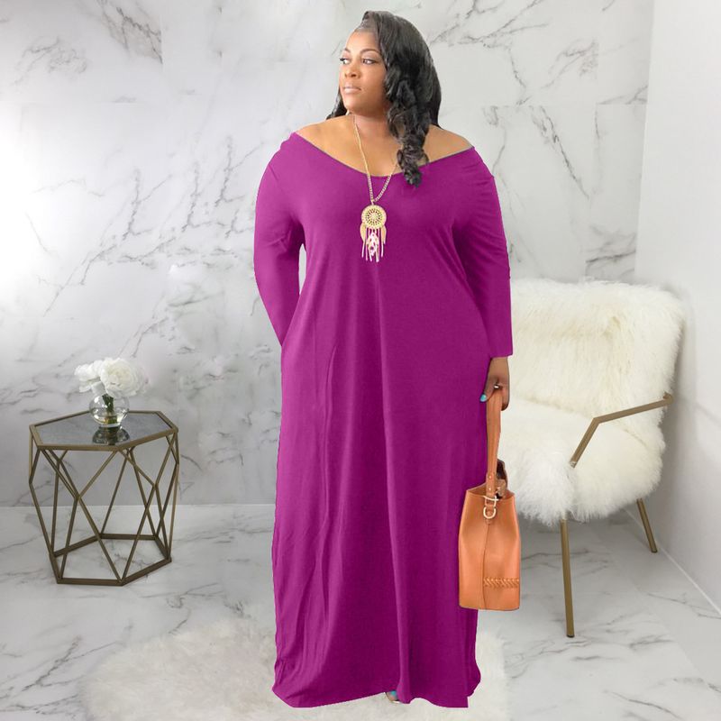 Sexy, modisches, einfarbiges, lockeres Kleid mit Rücken-an-Rücken-Hut für Damen_voghion.com