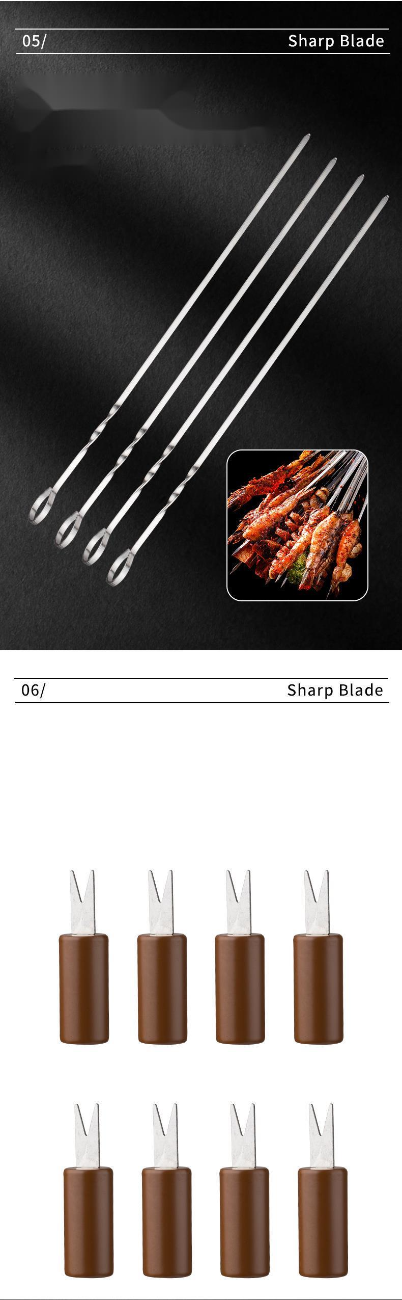 Edelstahl Aluminium Box Kombination Set Utensilien High-End Outdoor Camping BBQ Werkzeuge 24 Stück_voghion.com