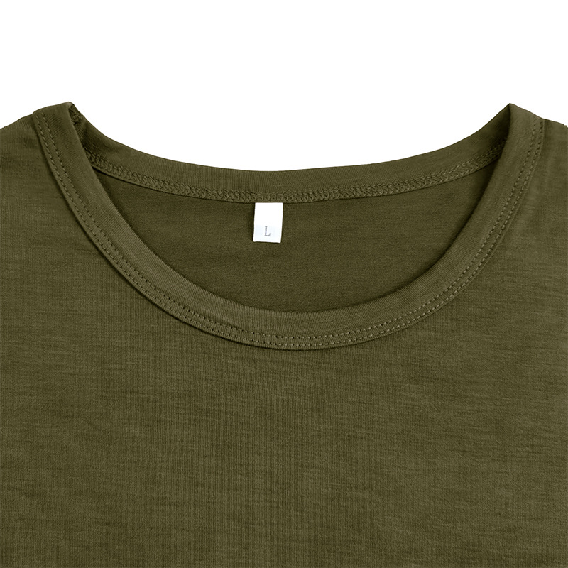 2023 Summer Round Neck Backing Short sleeved Inner Top Men's T-shirt_voghion.com