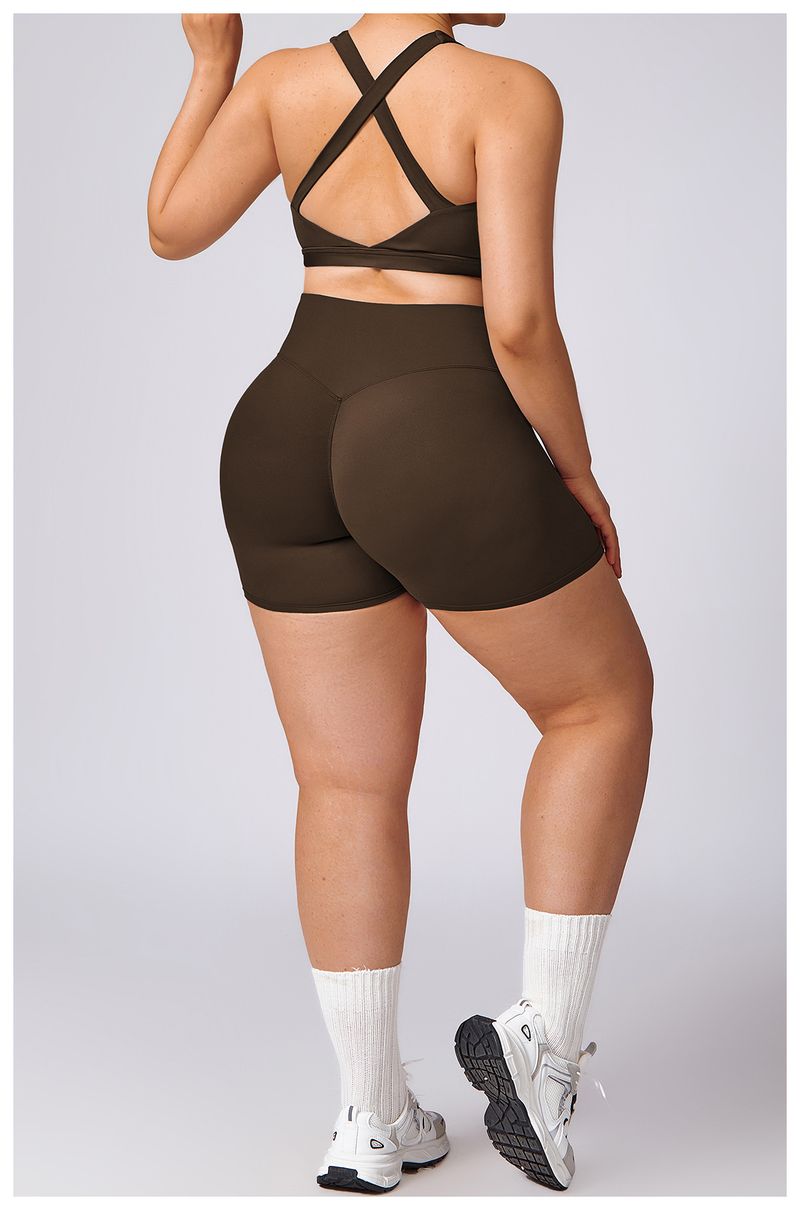Obesity Plus Size Yoga Suit For Women's Quick Drying Pilates Running Tight Fitness Set 8047_voghion.com