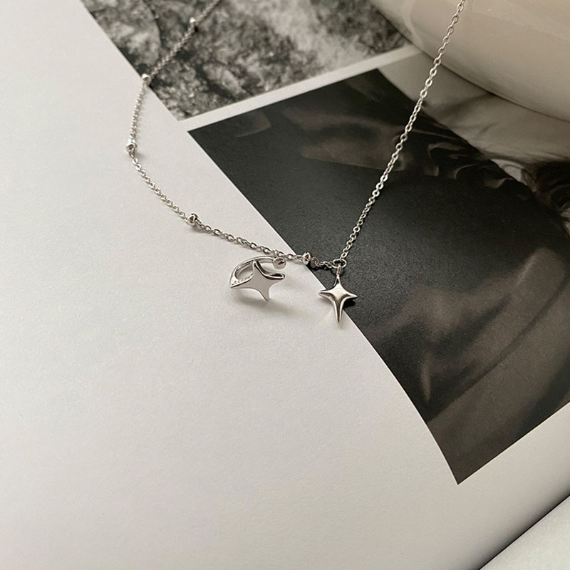 Color VENUS Sier Star Necklace for Women Girl Fashion Simplicity Versatile Jewelry Birthday Gift Dropshipp_voghion.com