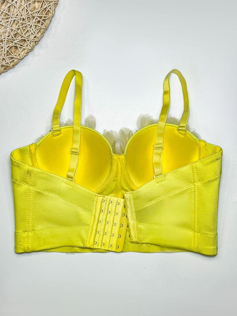 Women's Clothing Small Flower Beaded Fishbone Bra With Chest Pads High End Outer Wear Sexy Disco Wear With Tube Top_voghion.com