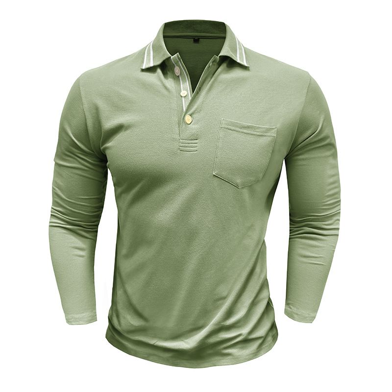 Polo a maniche lunghe con risvolto e bottoni da uomo_voghion.com